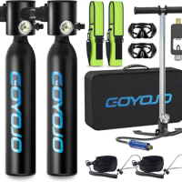 GOYOJO Compact Lung Tank Scuba Tank for Diving Oxygen with 0.5L Mini Scuba Dive System Underwater Portable Ideal for Training