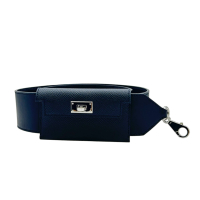 HERMES 愛馬仕 Kelly Pocket 背帶 黒色 Epsom Swift 牛皮 鍍鈀 W刻 【二手名牌BRAND OFF】