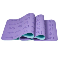 183*61 CM Double Layered Pilates Folding TPE Yoga Mat Beach Travel Cushion for Back Exercise at Home Fitness Meditation Mat