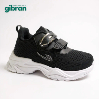 NEW ERA PROLEXUS MOANA 02-M 29-32 Sepatu Anak Sekolah Hitam Putih Sneakers Perekat Magnet