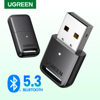 UGREEN USB Bluetooth 5.3 5.0 Adapter Wireless Dongle Transmitter Receiver for PC Windows 11 10 8.1 7 Bluetooth Stereo Headset