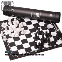 新款斯湯頓國際象棋黑白棋子高檔皮棋盤兒童學生chess西洋棋