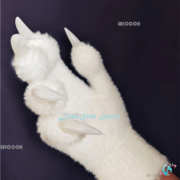 Fursuit Paws Kigurumi Furry คอสเพลย์ถุงมือ Decors สัตว์คอสเพลย์ถุงมือ Handwear Wearable Kig Party Or