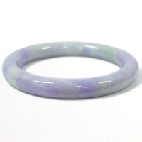 【CC Diamond】春彩翡翠 圓骨玉鐲(內徑：55.5mm 17.7號)