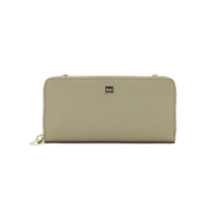 กระเป๋าสตางค์ LEATHER WALLET LUCKY COLOR TOP TAUPE สีเบจ