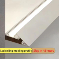 Aluminium Profile Embeded Ceiling LED Linear Bar Strip Light For Gypsum Board Hidden Ceiling Molding Household Decor Profile