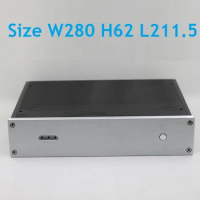 W280 H62 L211.5 Anodized Aluminum Chassis Amplifier Case Preamp Enclosure DAC Box Match DAC3 DAC5/DAC7/DAC9/ES9018DAC/TDA1541DAC