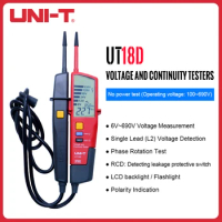 UNI-T Digital Auto Range Voltmeter Continuity RCD Voltage Tester Pen LCD/LED Detector Meter UT18C/UT18D