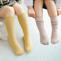 兒童堆堆襪純棉秋冬韓國中筒襪男童寶寶襪純色女童公主襪小童長襪