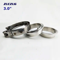 2.5inch 3.0inch ss304 quick open v band clamp male female flange flat flange kit exhaust pipe clamp