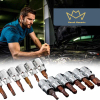 6pcs/set Mata Shock Kunci Torx Bintang Mata Sock Torx Bintang L Pendek 1/4”Mata Hex Bit Socket