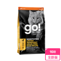 【Go!】低致敏鴨肉16磅 貓咪低敏系列 單一肉無穀天然糧(貓糧 貓飼料 鴨肉  寵物食品 全齡貓)