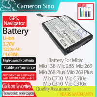 CameronSino Battery for Mitac Mio 138 Mio 268 Mio 268 Plus Mio 269 Mio 269 Plus Mio 269 Plus Mio C510e GPS,Navigator battery