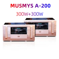 A Pair MUSMYS A-200 Mono Bock Class A Power Amplifier Study Accuphase Brand Technology 300W/CH 8-ohm HiFi Power AMP Pair