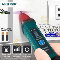 [FOC Batteries AAA*2] AKKOSTAR VOLTAGE DETECTOR 52398 AC Voltage Detector AK52398 AKKO STAR Electric