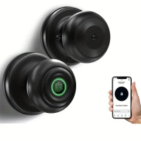 Smart Door knob, Fingerprint Door Lock Smart Lock Biometric Door Lock Fingerprint Door knob with App Control, Great for Bedrooms