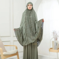 FLASE SALE RAMADHAN! Nabnib - Rena Mukena Sutra Original Sage Green - sage green