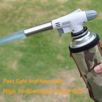 Torch Cooking AutoIgnition Butane Gas Welding-Burner Welding Gas Burner Flame Gas Torch Flame Gun Blow for BBQ Camping Cooking