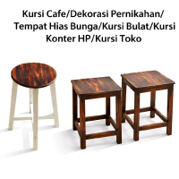 KKD-Kursi Cafe/Dekorasi Pernikahan/Tempat Hias Bunga/Kursi Bulat/Kursi Konter HP/Kursi Toko/Kursi Hi
