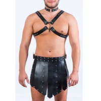 Medieval Leather Tops Sexual Chest Harness Men Fetish Gay Body Bondage Rave Clothing BDSM Men Harness Belts for Adult Sex