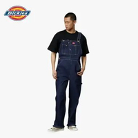 DICKIES - Indigo Denim Bib Overall, Indigo - Overall Jeans (Inseam 32 Inch) 38 INDIGO