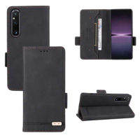 For Sony Xperia 1 5 10 II III IV V 2023 Fusion Flip PU Leather Wallet Magnetic Buckle Case For Sony 1 5 10 Anti-Fall Phone Coque