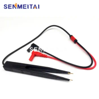 SMD SMT Test Leads Chip Component LCR Testing Tool Multimeter Tester Clip Meter Pen Lead Probe Tweezers Capacitor Resistance