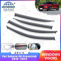 Wind Deflectors for Subaru XV Crosstrek GT 2018~2023 2020 Accessories Car Window Rain Eyebrow Guards Auto Sun Visor Awning Trim