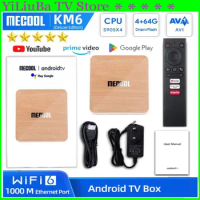 [Genuine]Mecool KM6 Deluxe ATV Android10 TV Box Amlogic S905X4 4G 64G Dual Wifi6 BT5.0 1000M Google Certified Smart Media Player