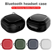 TPU/PC Earphone Case Carbon Fiber Pattern Dustproof Earphone Protective Cover for Samsung Galaxy Buds live/Pro/Buds 2/Buds 2 Pro