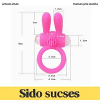 Ring Delay Tunda Ejakulasi Ring Silikone Berfrekuensi Getar KELINCI