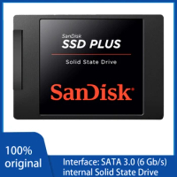100% Original SanDisk-SSD Plus Internal Solid State Hard Drive for Laptop Computer 2.5 " 240GB 480GB SATA III 1TB 2TB HD Disk