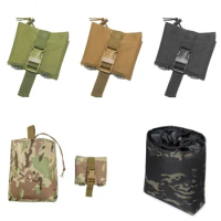 Folding Molle Tactical Magazine Dump Drop Pouch Hunting Military Airsoft Ammo EDC Tool Bag Foldable Utility Recovery Mag Holster