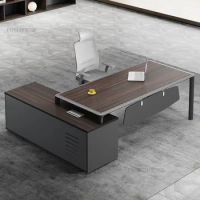 Italian Simple Boss Desk Modern Office Furniture Table and Chair Combination Manager Desk Executive Single Supervisor Table H