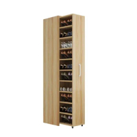 Push-pull dustproof shoe cabinet for household doorstep, large capacity with wheels, side pull shoe rack, storage drawer