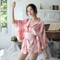 情趣睡衣 性感 情趣內衣 女新款 日式印花和服套装衣浴袍 羽衣唯美