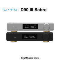 TOPPING D90 III Sabre Fully Balanced DAC Dual ESS9039S PRO chips Blurtooth 5.1 LDAC PCM768 DSD512 Preamplifier Decoder audirect