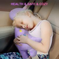 Car Seat Belt Cover for Kids Car Seat Belt Pillow Kids Seatbelt Cover Soft Stuffed Animal Seat Belt Pillow Travel Safety Cushion