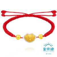 【童樂繪金飾】雙11 有求必應 媽祖兒童紅繩手鍊 約重0.02錢±1厘(滿月 彌月金飾 彌月禮 黃金999)