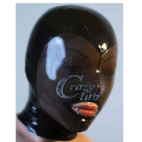 Crazy Club Fashion Latex Hood Rubber Mask Nature Handmade Latex Perforated Eyes Plus Size Hot Sale