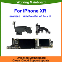 Original Motherboard for iPhone XR 64g 128g Mainboard With Face ID Unlocked Logic Board Plate Cleaned iCloud Support Update