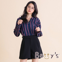 betty’s貝蒂思　質感厚雪紡西裝短褲(黑色)