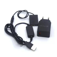 QC3.0 Quick Charge USB Power Bank Cable+DR-110 DC Coupler NB-13L Dummy Battery for Canon PowerShot G5X G7X G9X SX620 HS SX720 HS