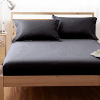 【LUST】素色簡約 純黑 100%純棉、雙人鋪棉兩用被套6X7尺(台灣製造)
