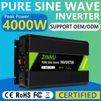 High Frequency Power 4000W Pure Sine Wave Inverter DC 12V 24V 48V TO AC 100V 110V 120V 220V 230V 240V Car Voltage Converter