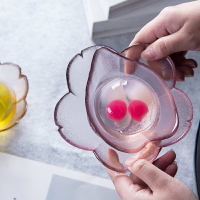 日式玻璃碗調味醬料碟味碟涼菜水果點心果盤不規則創意小碟子家用