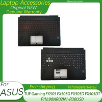US Keyboard For ASUS TUF Gaming FX505 FX505G FX505D FX505DT Laptop Palmrest Case Cover Backlit Keyboard 90NR02N1-R30US0 95% New