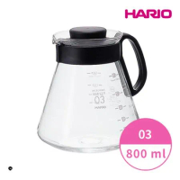 HARIO V60經典系列 03黑色80咖啡分享壺800ml XVD-80B-EX