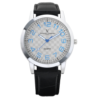 Valentino Coupeau 范倫鐵諾 古柏 時光倒流系列腕錶(白面/藍字/皮帶)