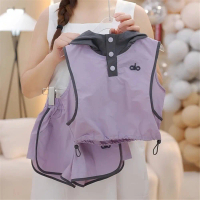 Bộ Đồ Mỏng Mùa Hè, Cho Bé Gái, Áo Vest Có Mũ Trùm Đầu Ngầu Hợp Xu hướng Quần Đùi Thể Thao, Thích Hợp